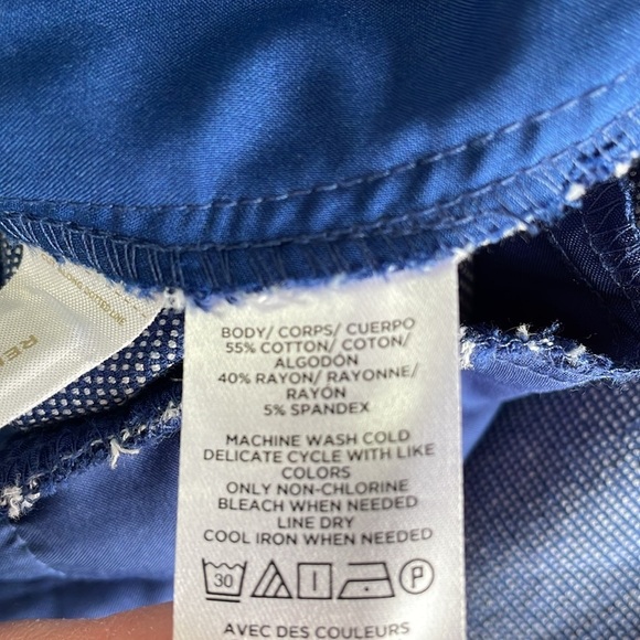 Loft Checked Blue Pants - Picture 5 of 5